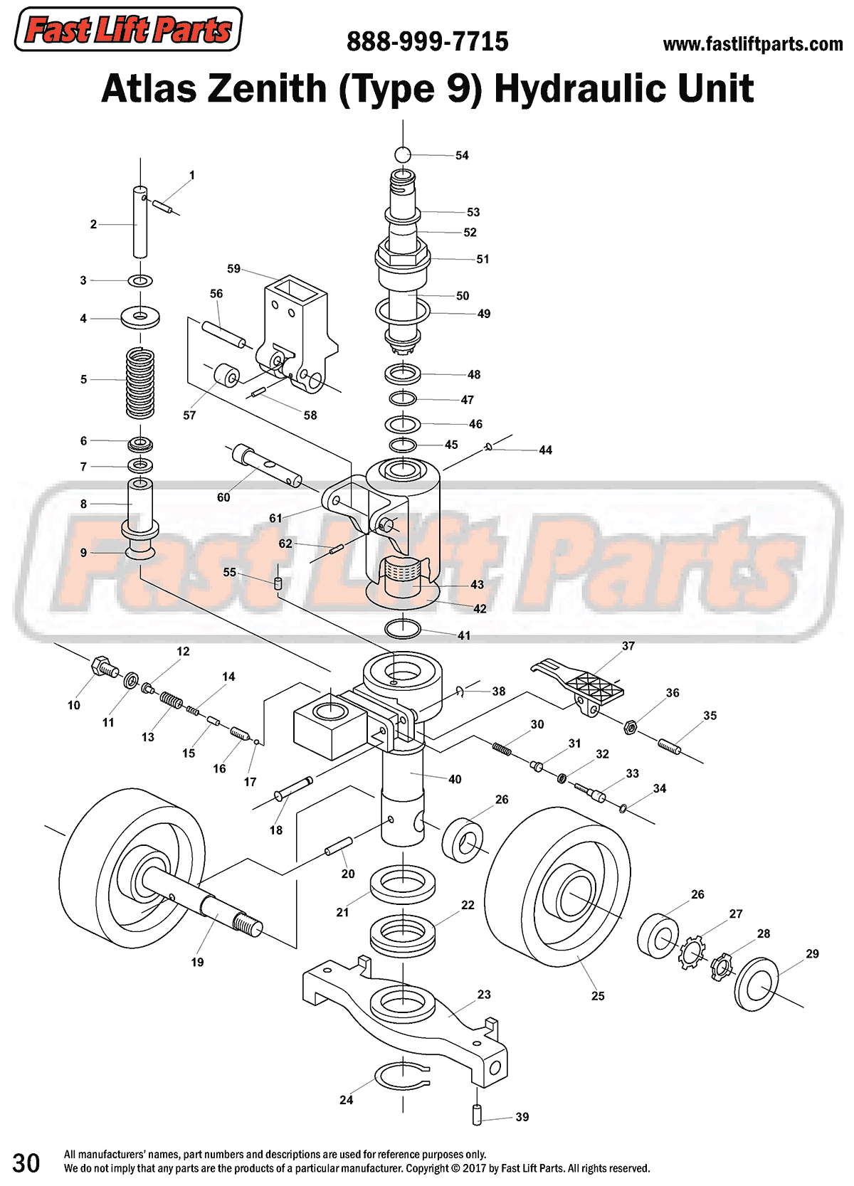 Atlas Zenith (Type 9) Hydraulic Unit Line Drawing