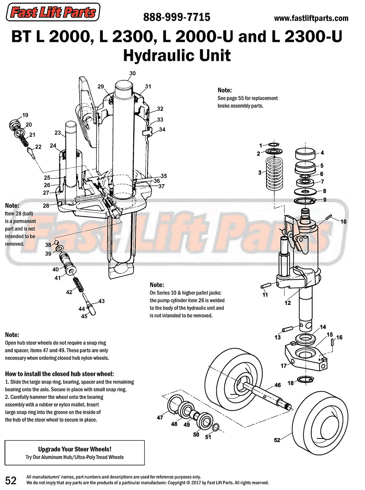 BT L 2000/L 2300 Hydraulic Unit Line Drawing