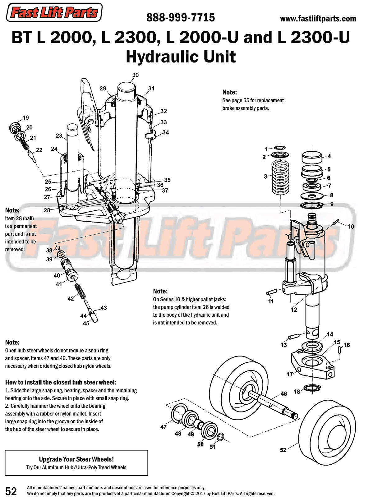 BT L 2000-U/L 2300-U Hydraulic Unit Line Drawing