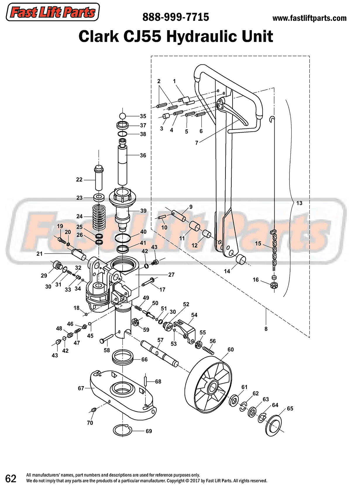 Clark CJ 55 Hydraulic Unit Line Drawing
