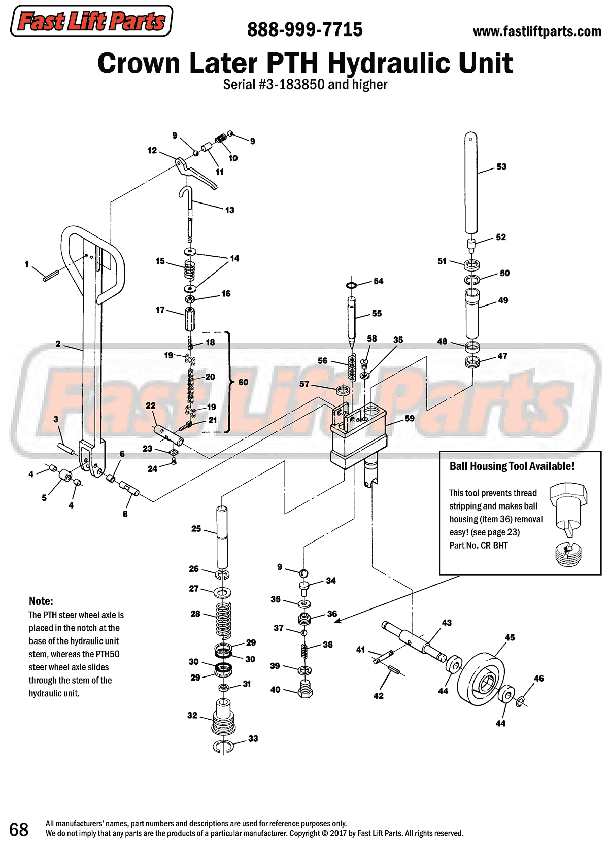 Crown Later PTH Hydraulic Unit Line Drawing