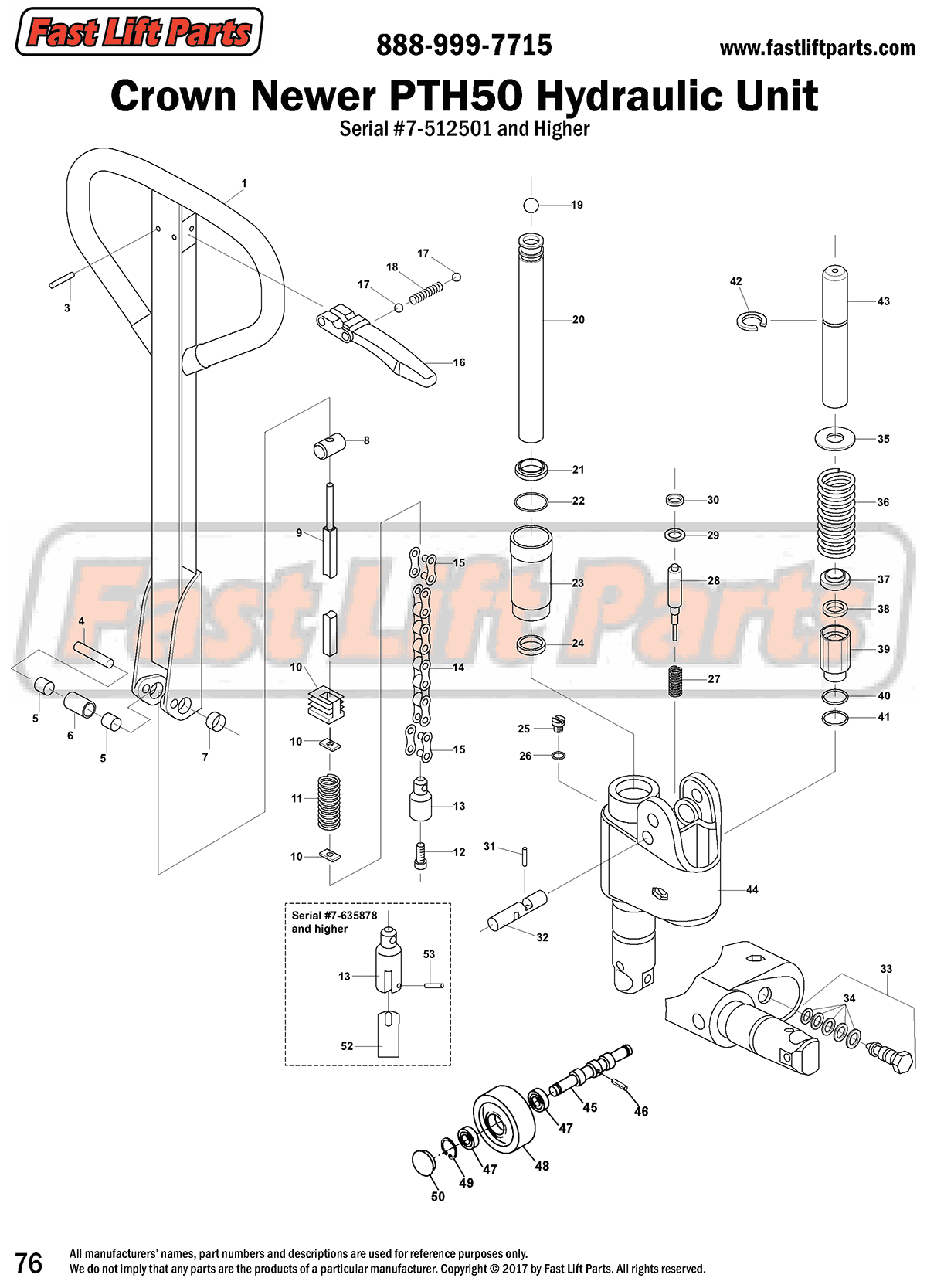 Crown Newer PTH 50 Hydraulic Unit Line Drawing
