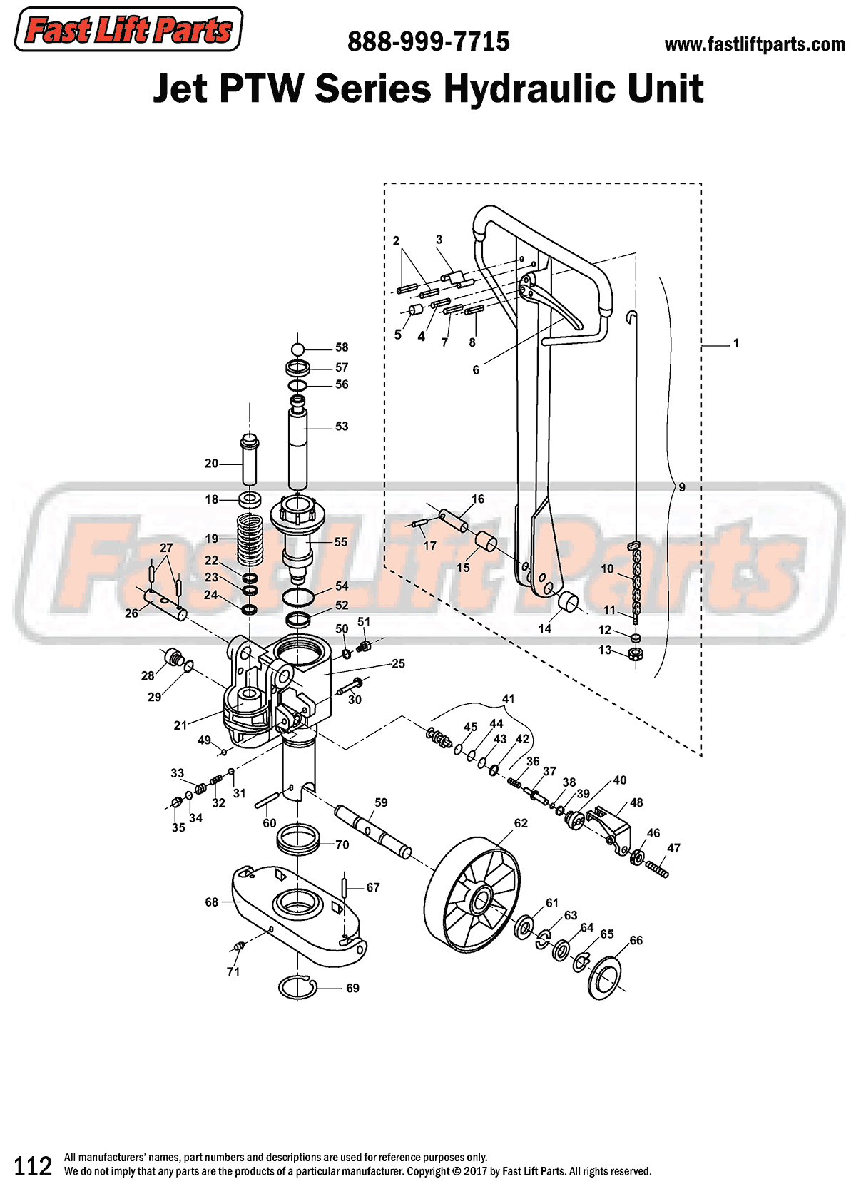 Jet PTW Series Hydraulic Unit Line Drawing