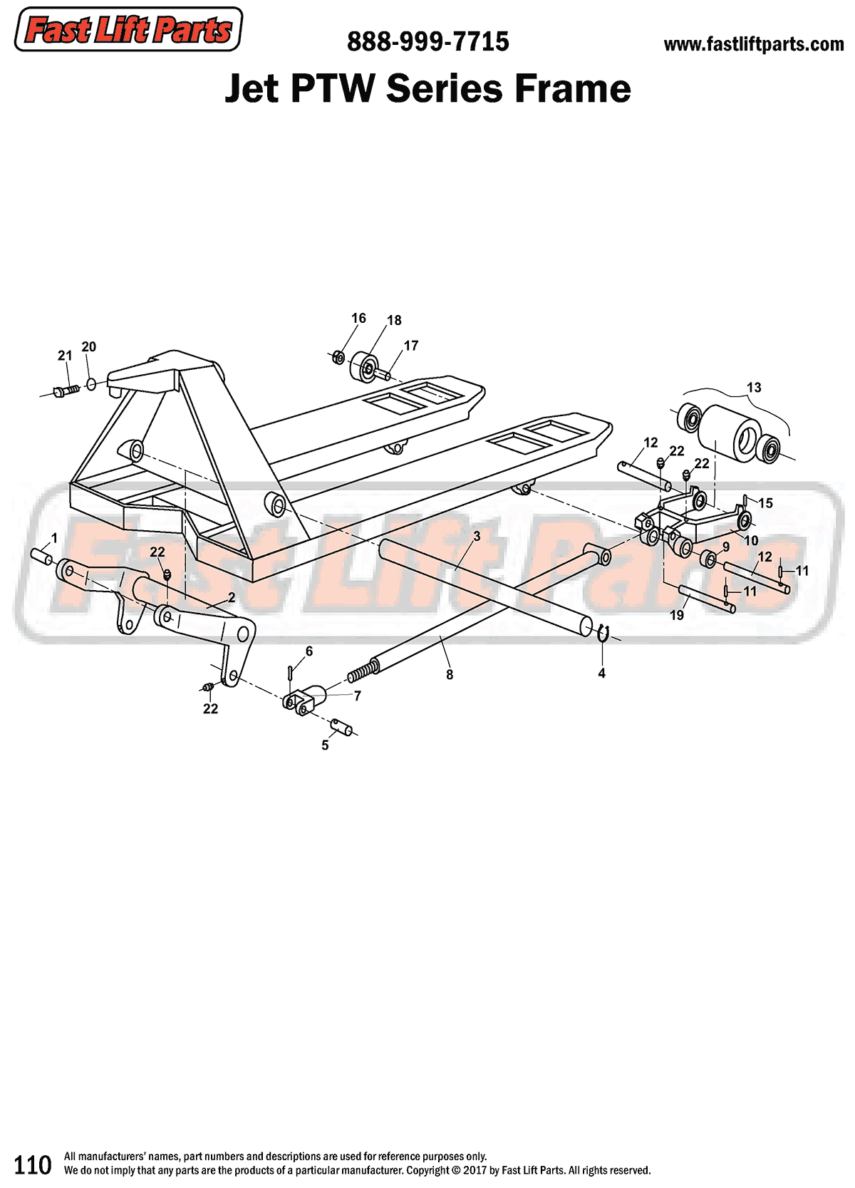 Jet PTW Series Frame Line Drawing