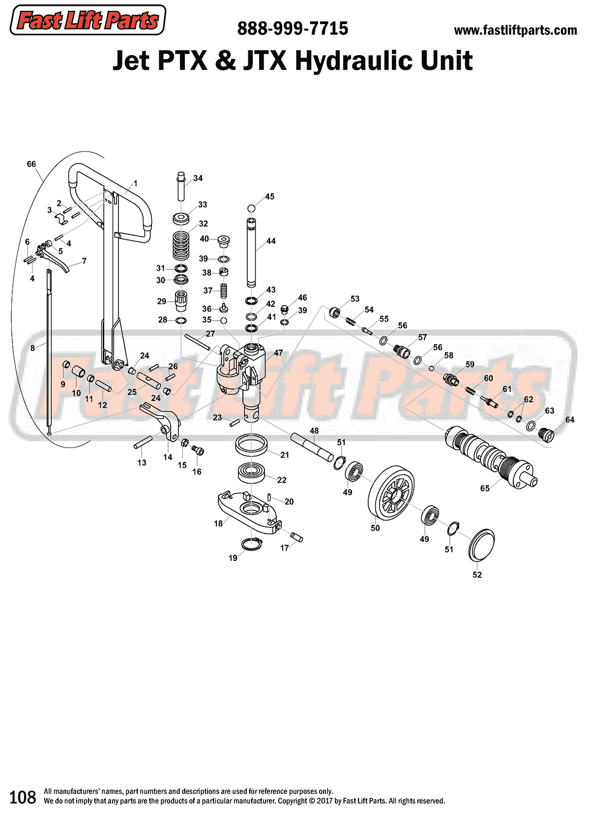 Jet PTX & JTX Hydraulic Unit Line Drawing