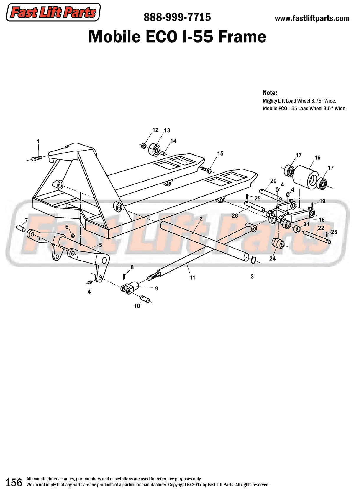 Mobile ECO I-55 Frame Line Drawing