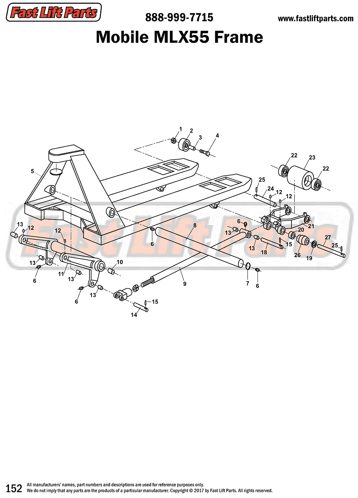 Mobile MLX55 Frame Line Drawing