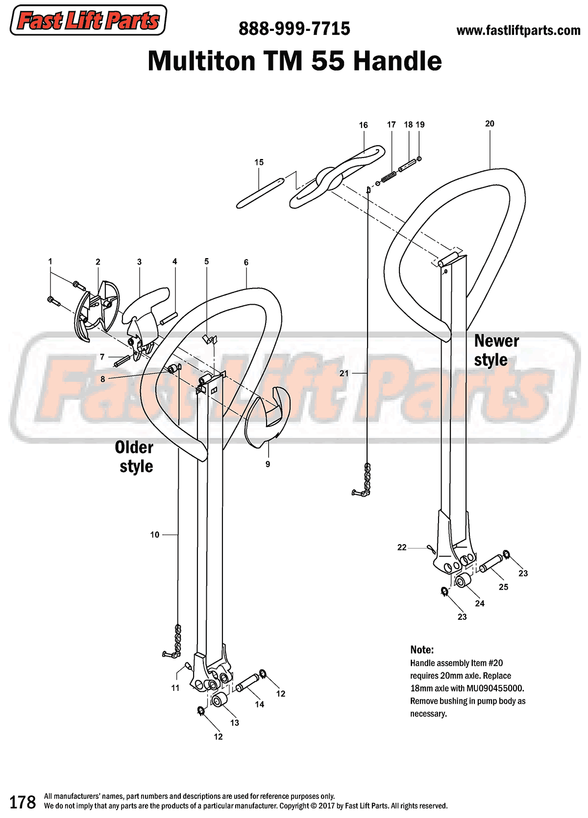Multiton TM 55 Handle Line Drawing
