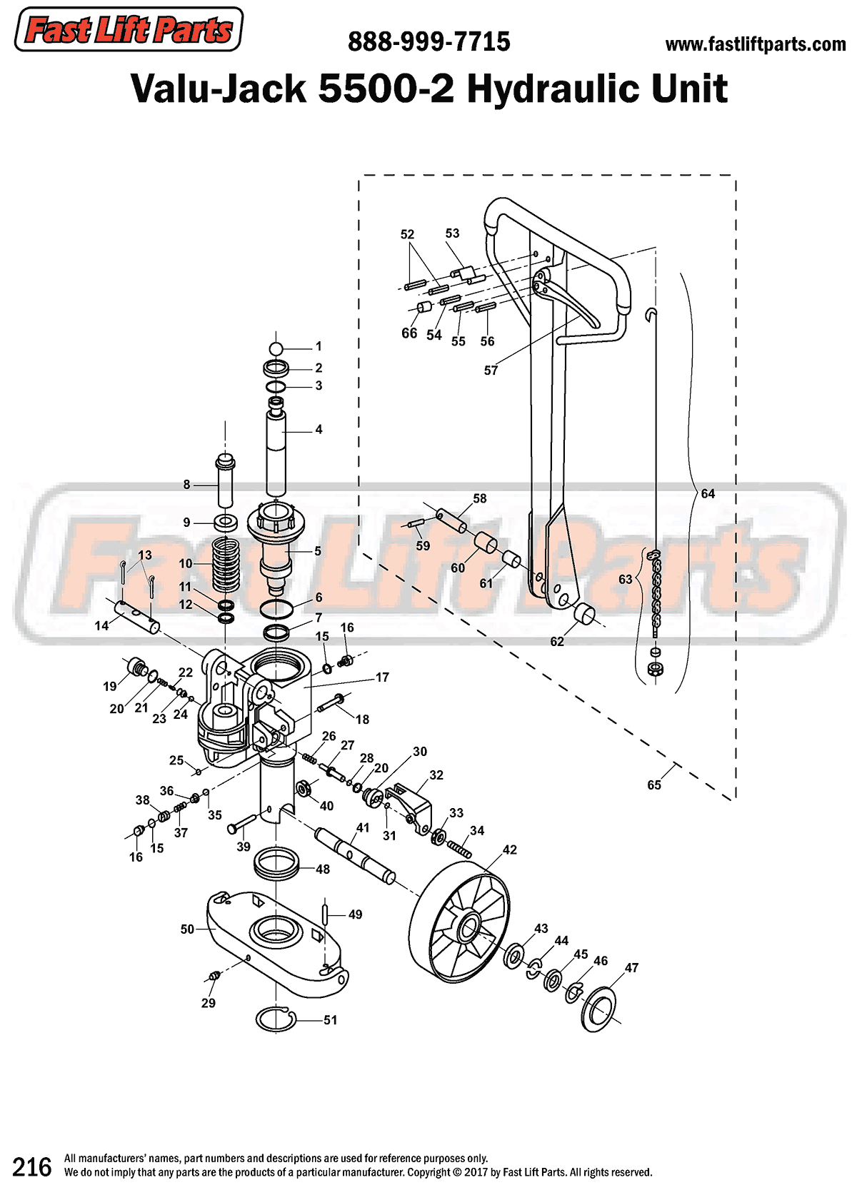 Valu-Jack 5500-2 Hydraulic Unit Line Drawing