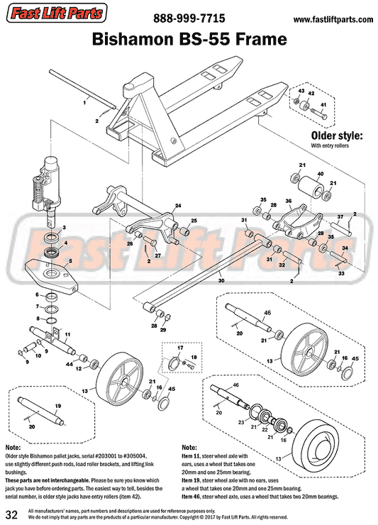Bishamon BS-55 Frame Line Drawing