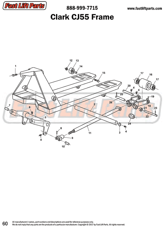 Clark CJ 55 Frame Line Drawing