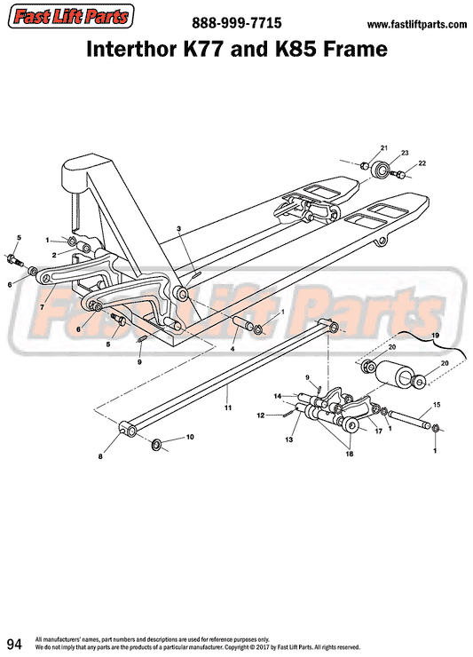 Interthor K77 & K85 Frame Line Drawing