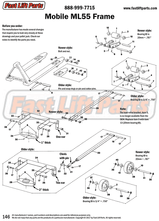Mobile ML55 Frame Line Drawing
