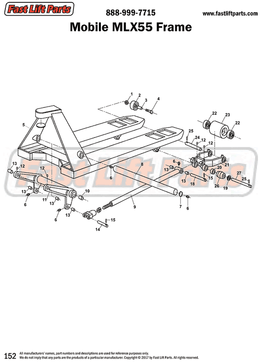 Mobile MLX55 Frame Line Drawing
