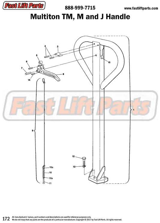 Multiton TM, M & J Handle Line Drawing
