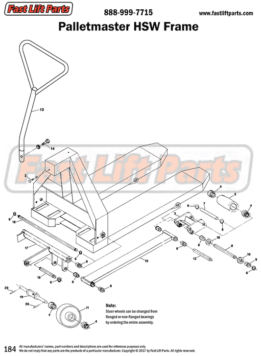 Palletmaster HSW Frame Line Drawing