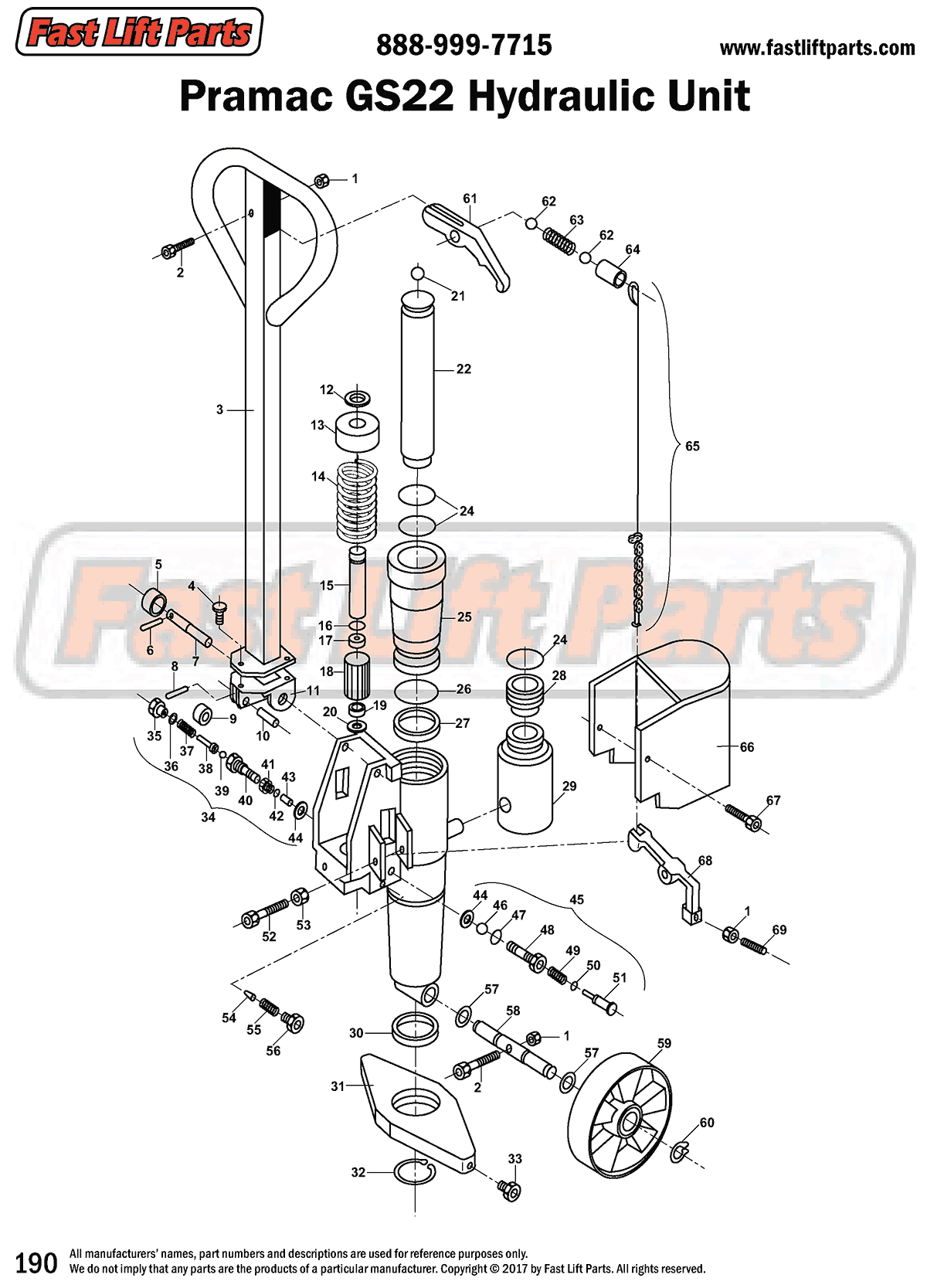 Pramac GS22 Hydraulic Unit Line Drawing