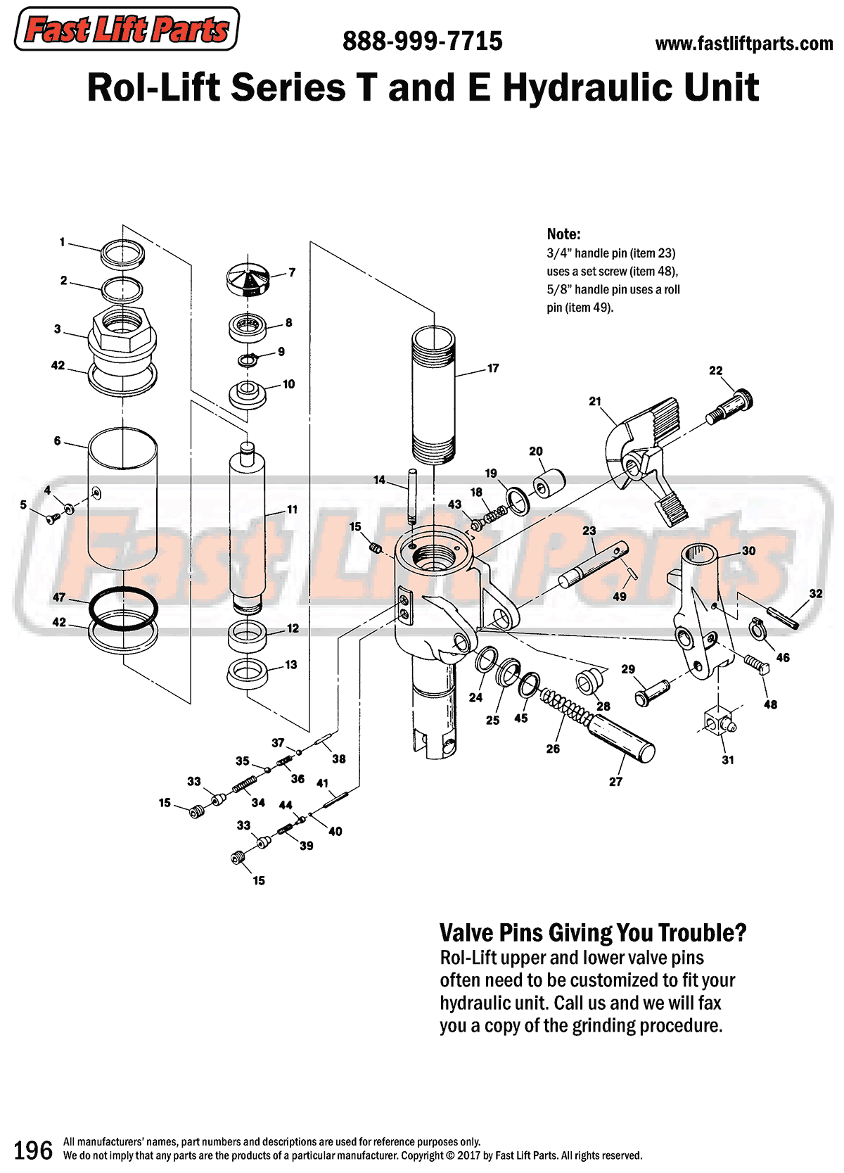 Rol-Lift Series T Hydraulic Unit Line Drawing